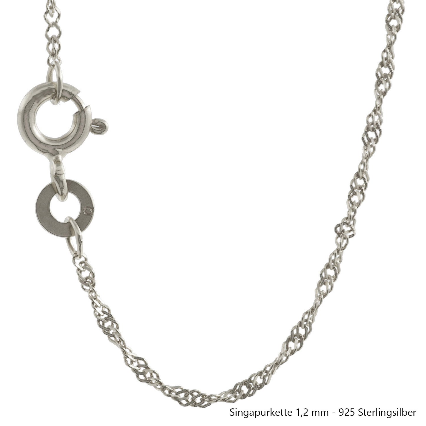 Silberkette Echt 925 Sterlingsilber Singapurkette Silber Halskette - Damenkette Made in Germany