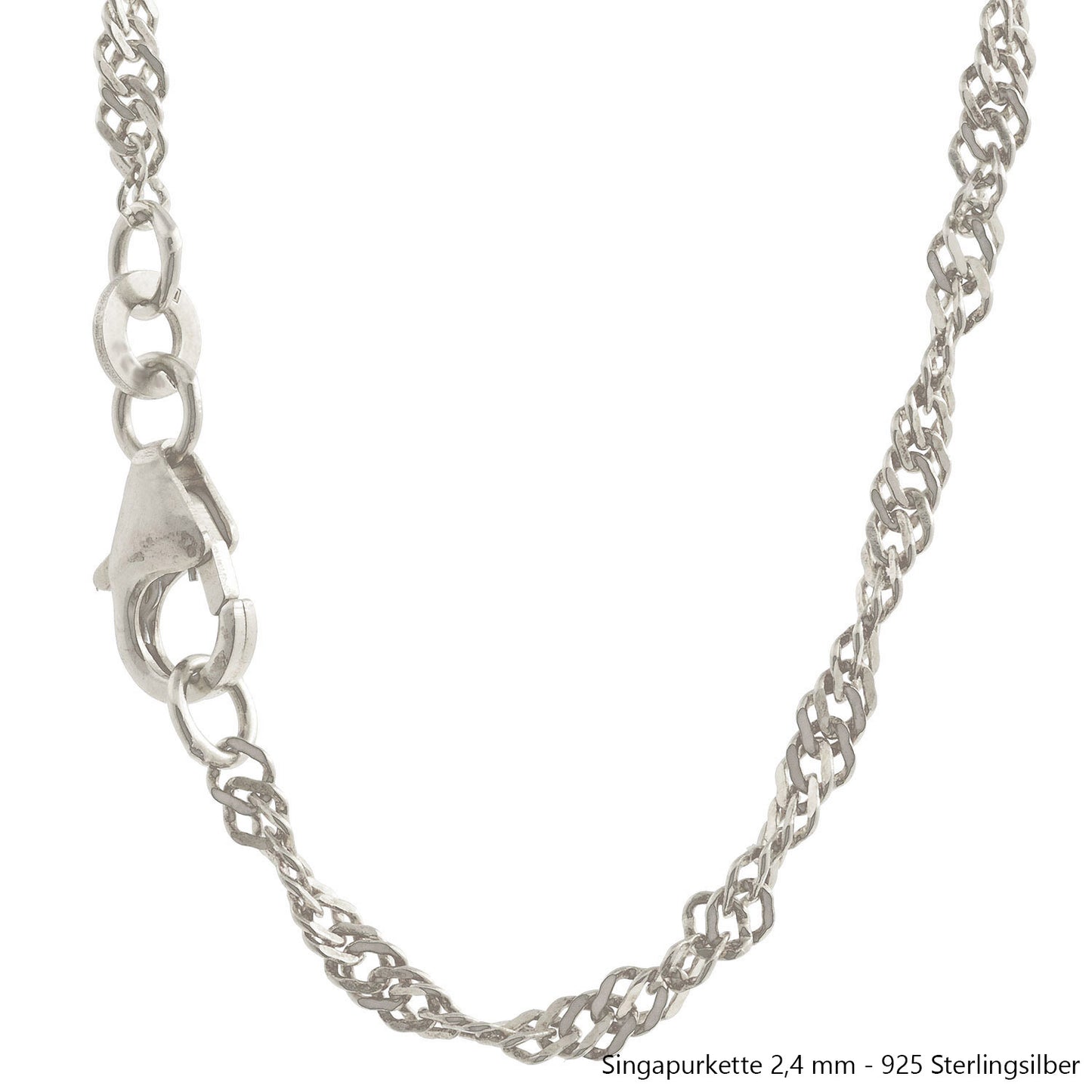 Silberkette Echt 925 Sterlingsilber Singapurkette Silber Halskette - Damenkette Made in Germany