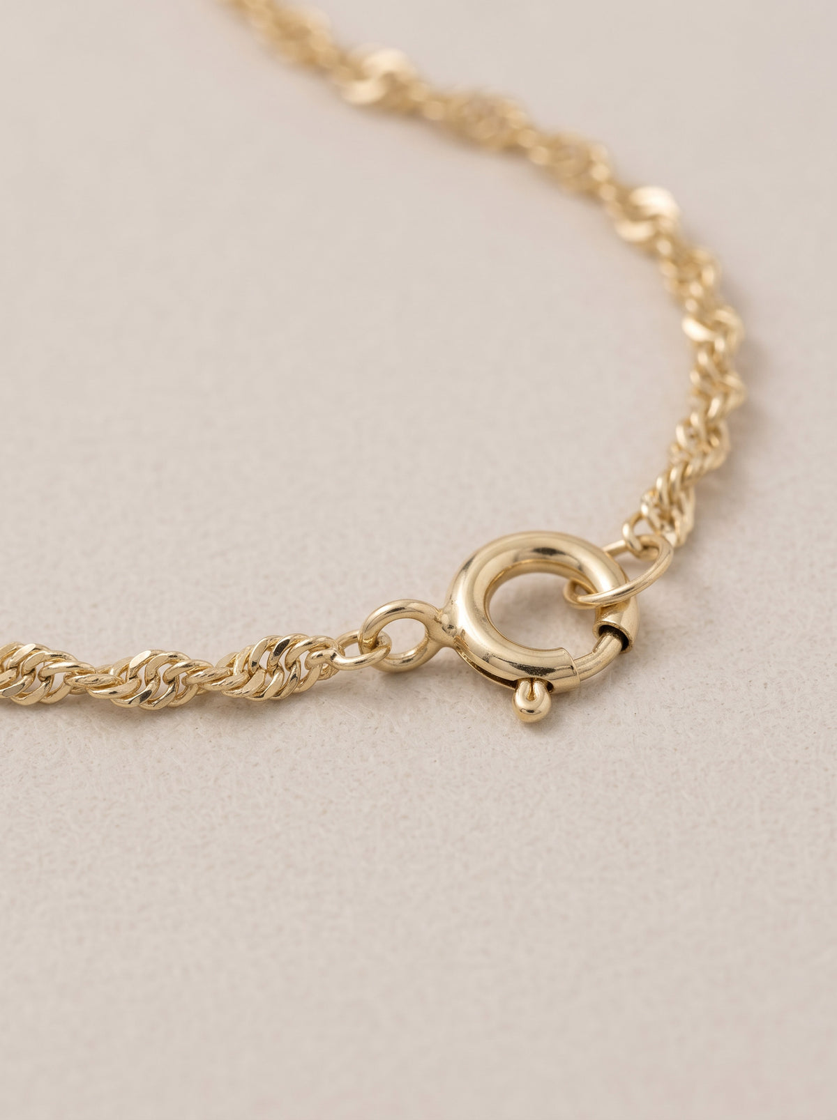 Goldkette Singapurkette Armkette 1,8 mm massiv 19 cm 585-14 Karat Gold