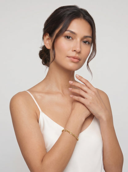 Goldkette Singapurkette Armkette 2,9 mm massiv 19 cm 585-14 Karat Gold