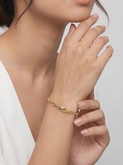 Goldkette Singapurkette Armkette 2,9 mm massiv 19 cm 585-14 Karat Gold