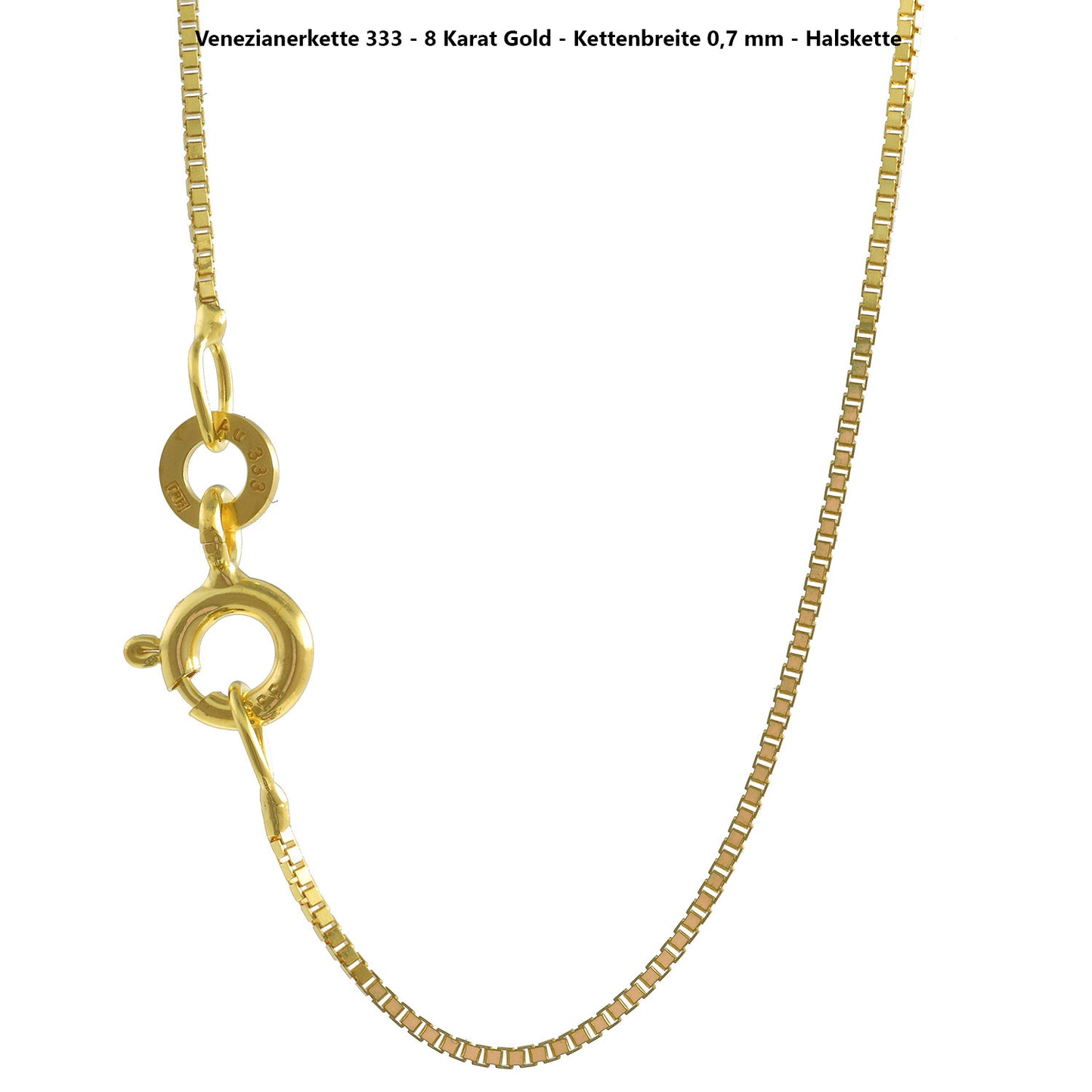 Edle Venezianerkette Halskette - 333 - 8 Karat Gold Juwelier Qualität