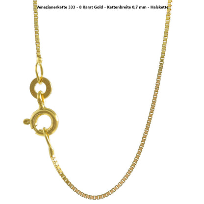 Edle Venezianerkette Halskette - 333 - 8 Karat Gold Juwelier Qualität