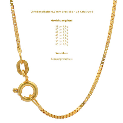 Edle Venezianerkette Halskette  585 - 14 Karat Gold Juwelier Qualität