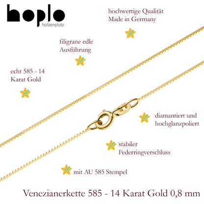 Edle Venezianerkette Halskette  585 - 14 Karat Gold Juwelier Qualität