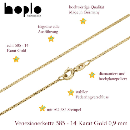 Edle Venezianerkette Halskette  585 - 14 Karat Gold Juwelier Qualität