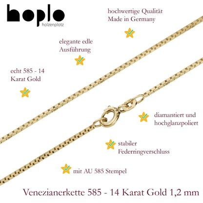 Edle Venezianerkette Halskette  585 - 14 Karat Gold Juwelier Qualität