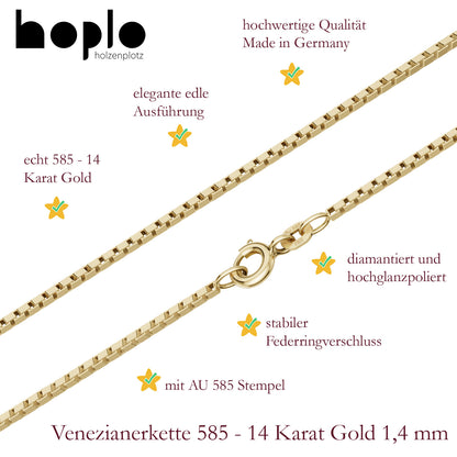 Edle Venezianerkette Halskette  585 - 14 Karat Gold Juwelier Qualität