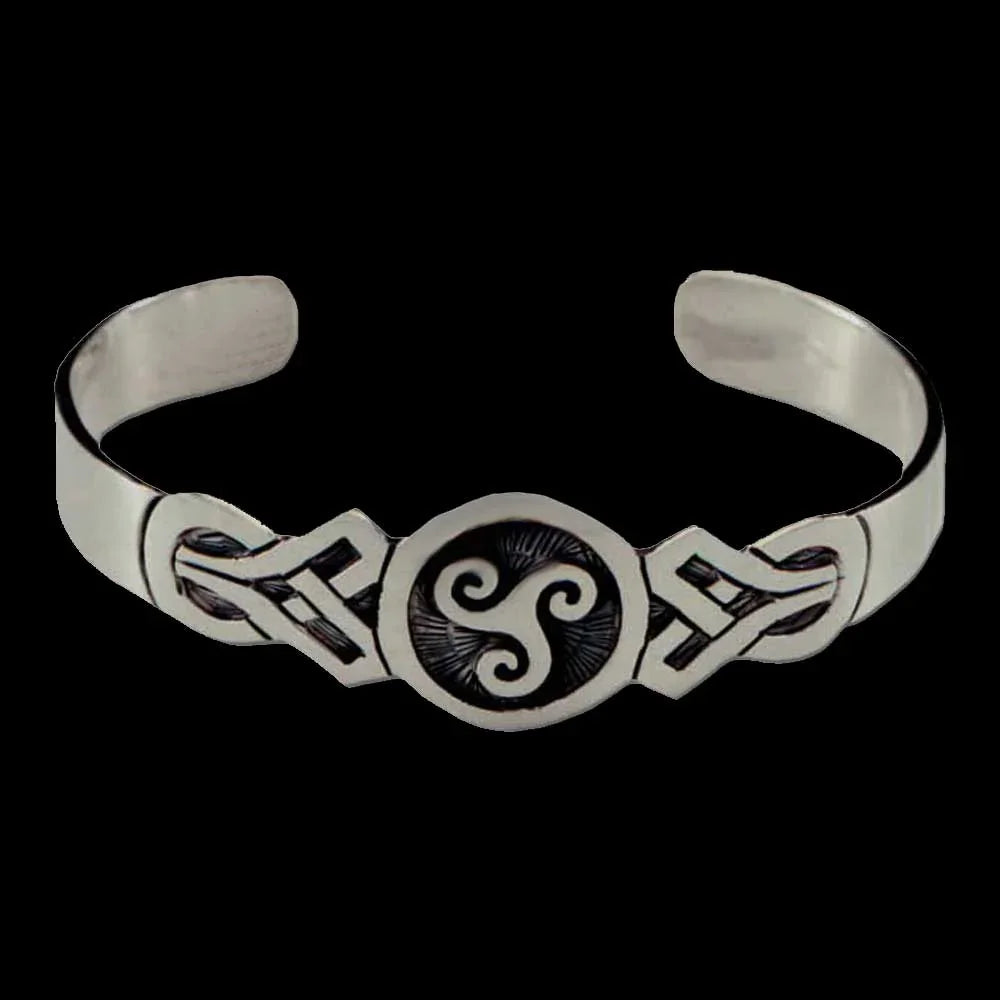 Armreif massiv Silber keltischer Knoten breit 20mm Armband Armkette