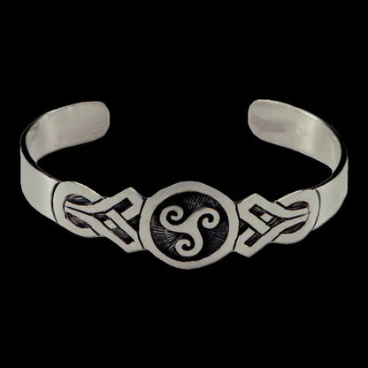 Armreif massiv Silber keltischer Knoten breit 20mm Armband Armkette