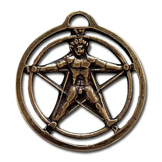 Agrippa Pentagramm Anhänger Schmuck - Pentagramm - 25x30mm mit Halsband
