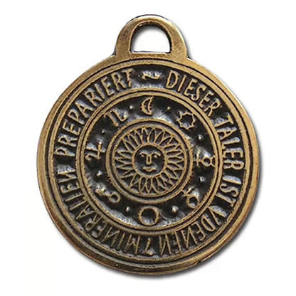 Astrophos - Sonnenamulett Anhänger Schmuck - Sonne - 25x30mm mit Halsband