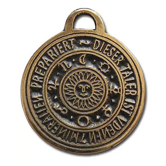 Astrophos - Sonnenamulett Anhänger Schmuck - Sonne - 25x30mm mit Halsband