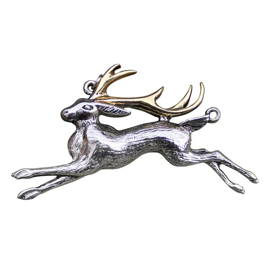 Jackalope (Hasenbock) Briar mystischer Anhänger Fabelwesen Kette Schmuckbeutel