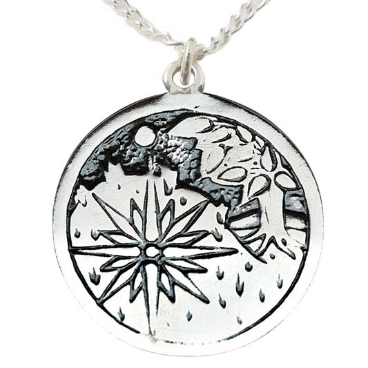 Sidhe Keltische Sternzeichen Anhänger versilbert Kette 17.Mai - 8.Juni 25mm