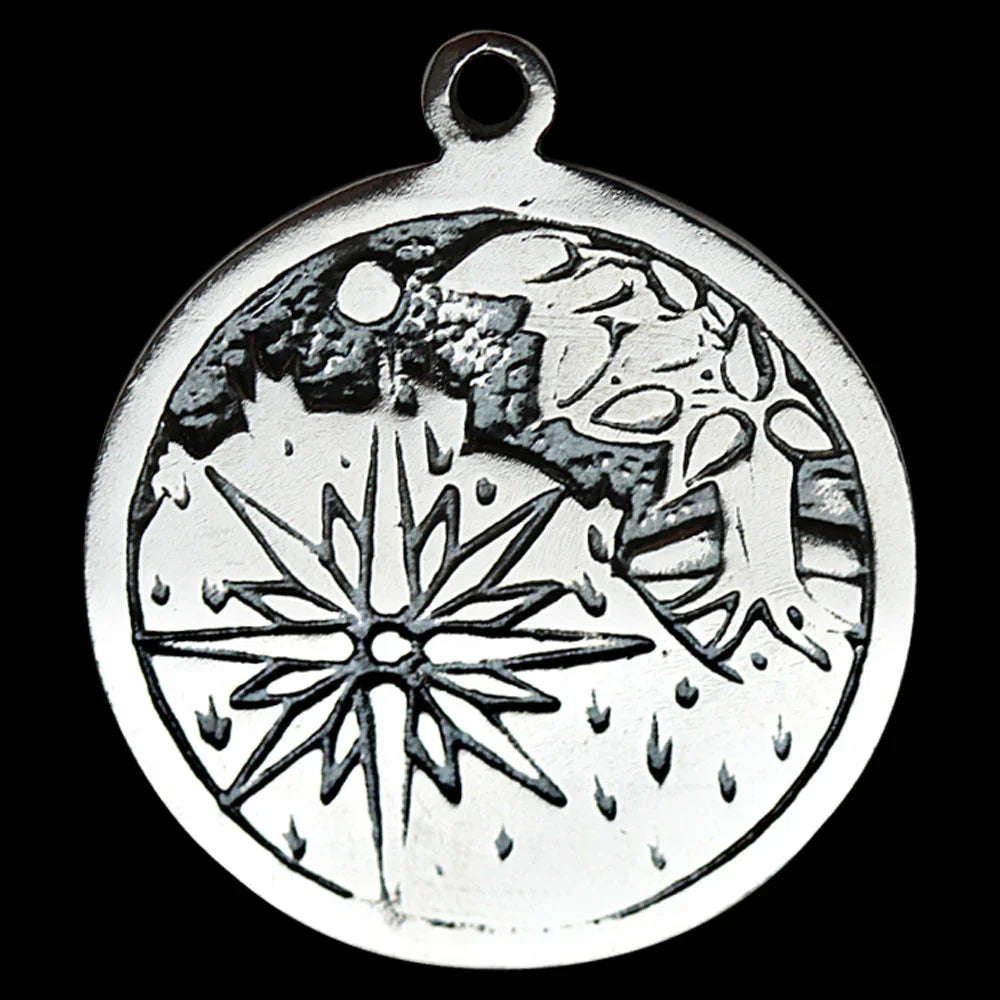 Sidhe Keltische Sternzeichen Anhänger versilbert Kette 17.Mai - 8.Juni 25mm