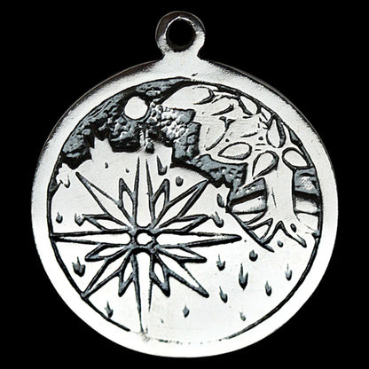 Sidhe Keltische Sternzeichen Anhänger versilbert Kette 17.Mai - 8.Juni 25mm