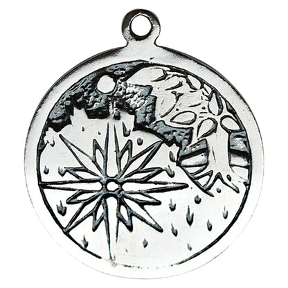 Sidhe Keltische Sternzeichen Anhänger versilbert Kette 17.Mai - 8.Juni 25mm