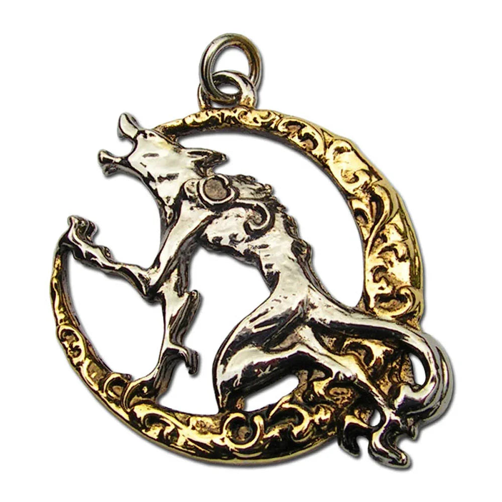 Lied des Lycan Anhänger Schmuck Briar Kinder der Nacht - Mond , Wolf Hund - 30x32mm