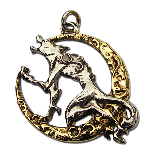 Lied des Lycan Anhänger Schmuck Briar Kinder der Nacht - Mond , Wolf Hund - 30x32mm