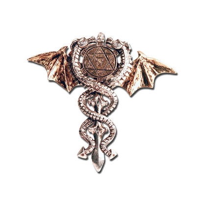 HEILIGES DRACHENAMULETT Anhänger Schmuck 63x64mm