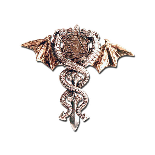 HEILIGES DRACHENAMULETT Anhänger Schmuck 63x64mm