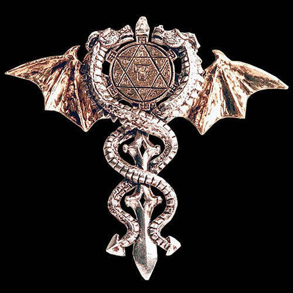 HEILIGES DRACHENAMULETT Anhänger Schmuck 63x64mm