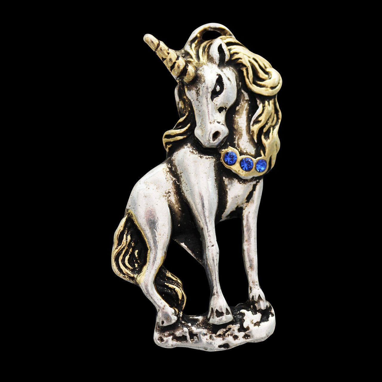 Sternenfeuer Anhänger Einhorn Galraedia Gothic Mystic + Kette 20x38mm