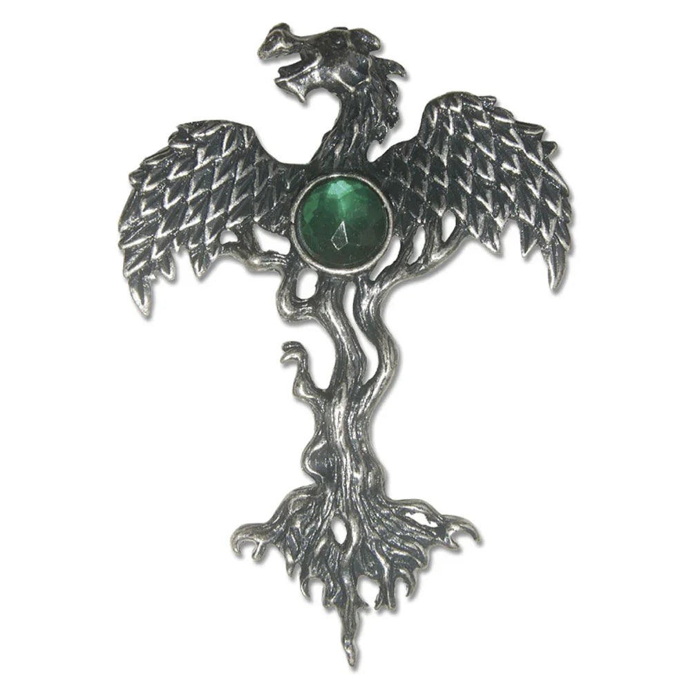 Der Drachenbaum Anhänger Elfen Feen Drachen Greenwood mythisch 63x42mm +Halsband