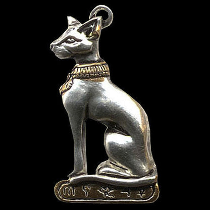 Bast Anhänger Schmuck - Ägyptisch + Kette - 30x17mm