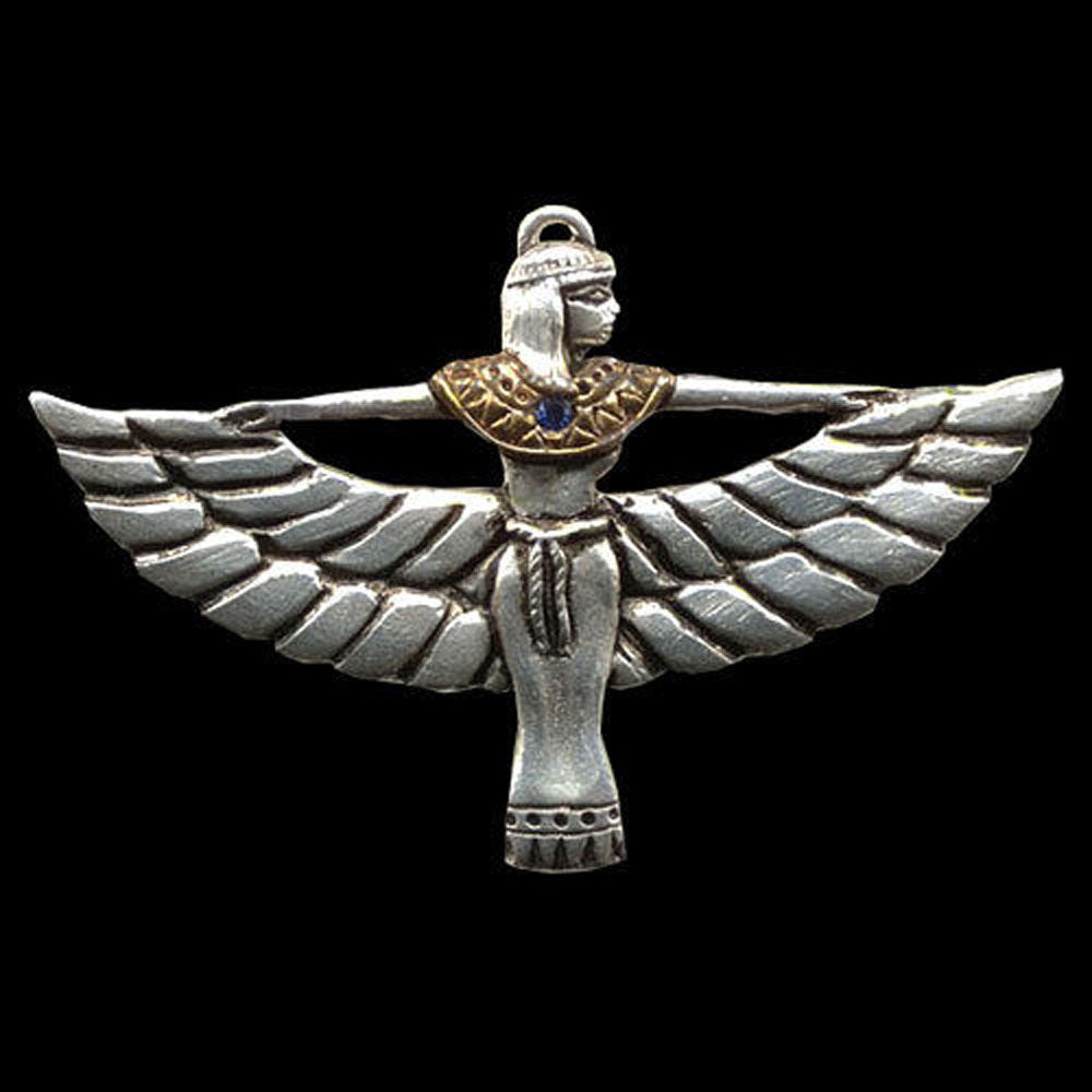 Isis Anhänger Schmuck - Ägyptisch + Kette - 34x53mm