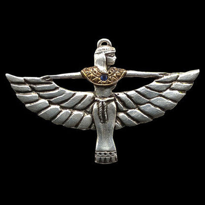 Isis Anhänger Schmuck - Ägyptisch + Kette - 34x53mm