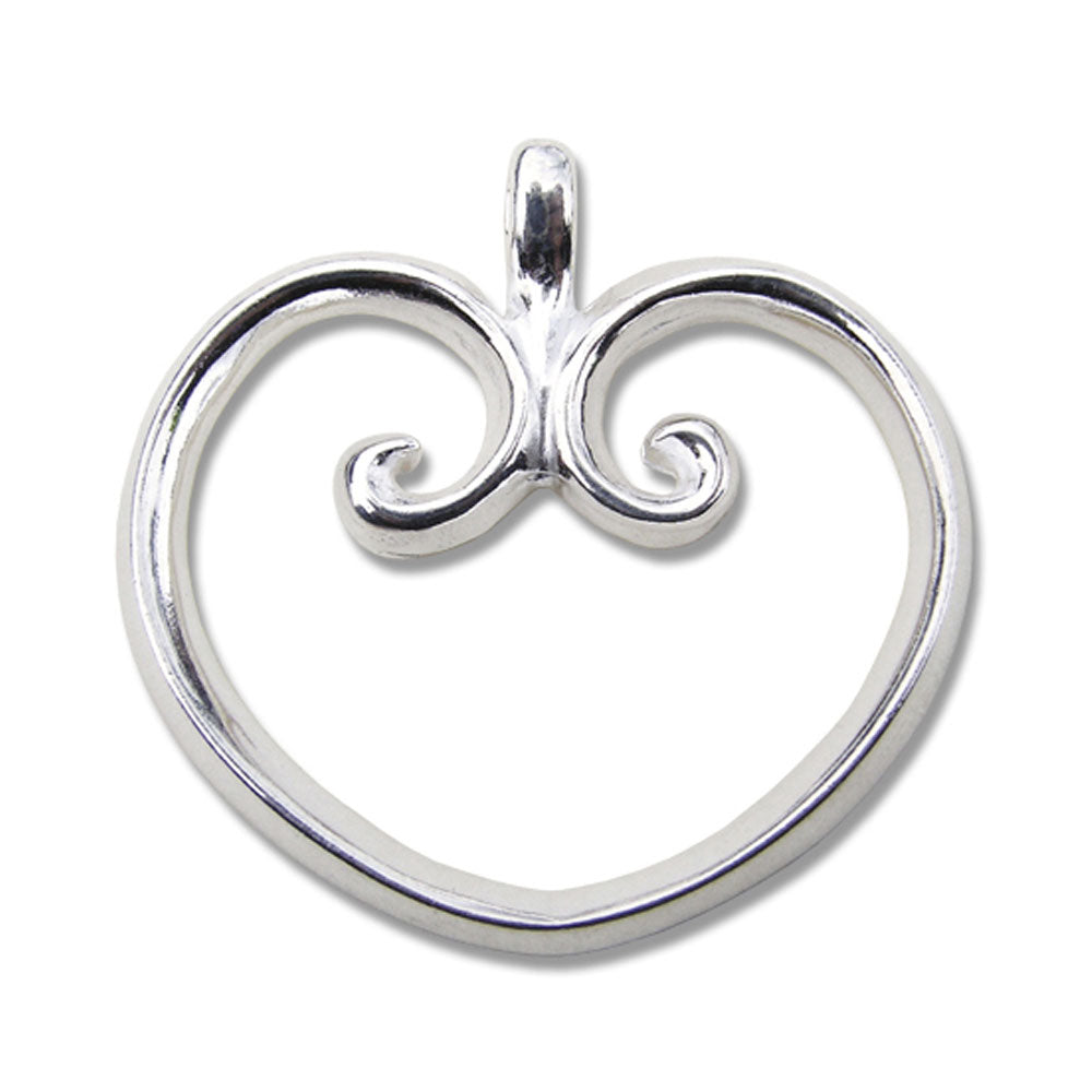 Perfektes Herz Schmuck Anhänger 925er Silber - sonstige Symbole - 34x32mm