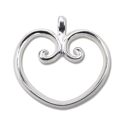 Perfektes Herz Schmuck Anhänger 925er Silber - sonstige Symbole - 34x32mm
