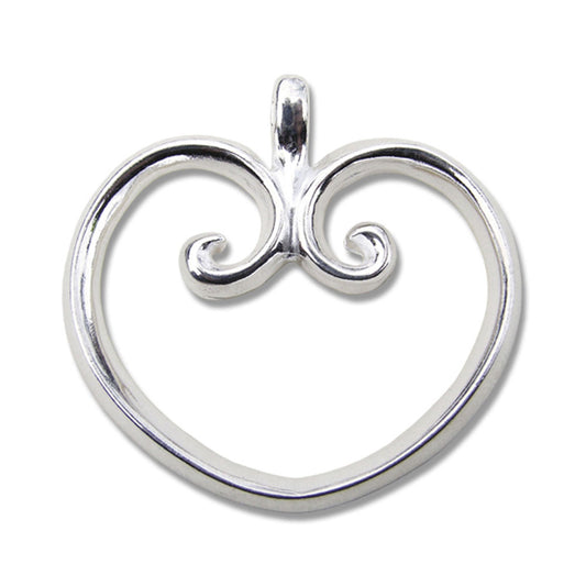 Perfektes Herz Schmuck Anhänger 925er Silber - sonstige Symbole - 34x32mm