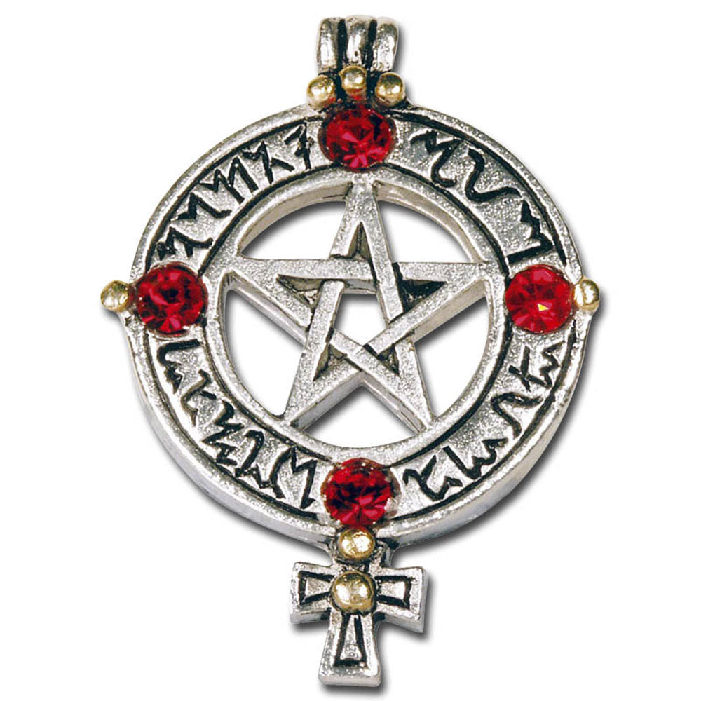 VENUS-PENTAGRAMM  Schmuck Anhänger versilbert - Pentagramm - 22x32mm + Kette