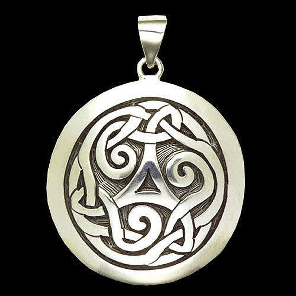 Triskele  Schmuck Anhänger 925er Silber - Triskel - 43 mm Durchmesser