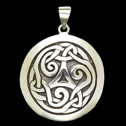 Triskele  Schmuck Anhänger 925er Silber - Triskel - 43 mm Durchmesser