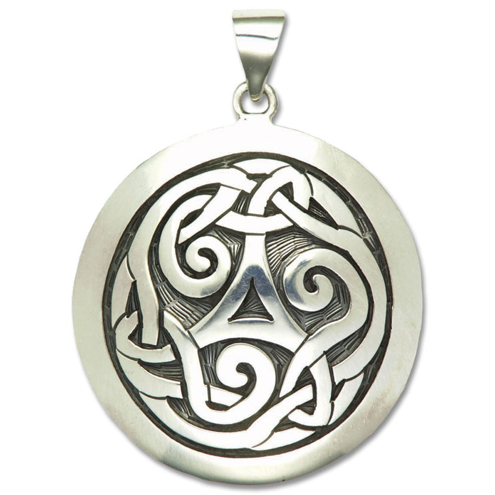 Triskele  Schmuck Anhänger 925er Silber - Triskel - 43 mm Durchmesser