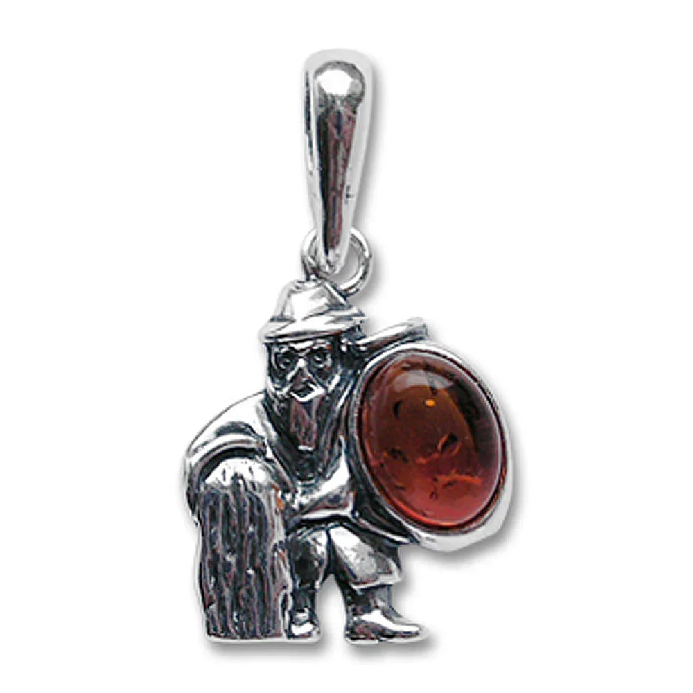 Sternzeichen Wassermann Schmuck Anhänger 925er Silber - Zodiac - 26x14mm