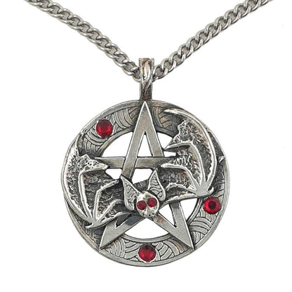 Fledermaus Mit Pentagramm Anhänger Schmuck - Pentagramm - 43x40mm