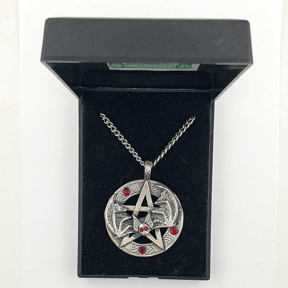 Fledermaus Mit Pentagramm Anhänger Schmuck - Pentagramm - 43x40mm