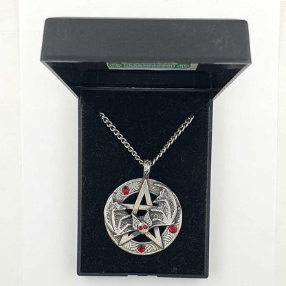 Fledermaus Mit Pentagramm Anhänger Schmuck - Pentagramm - 43x40mm