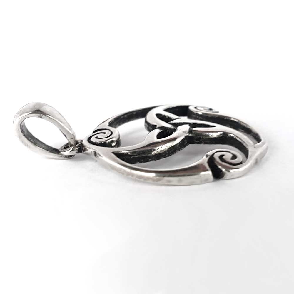 Trinity Spiralen Anhänger 925 Silber keltischer  Silberschmuck 19 mm