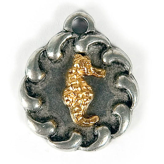Das Seepferd - Glücksbringer Anhänger Schmuck - Glück - 23mm Durchmesser