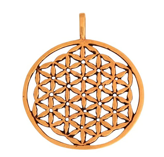 Blume des Lebens  Anhänger Bronze Schmuck Kraft Energie Licht Liebe