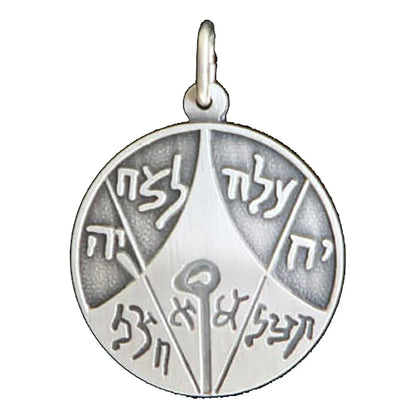 Geschäftsamulett Schmuck Anhänger  versilbert - Asiatisch - Durchmesser: 25mm