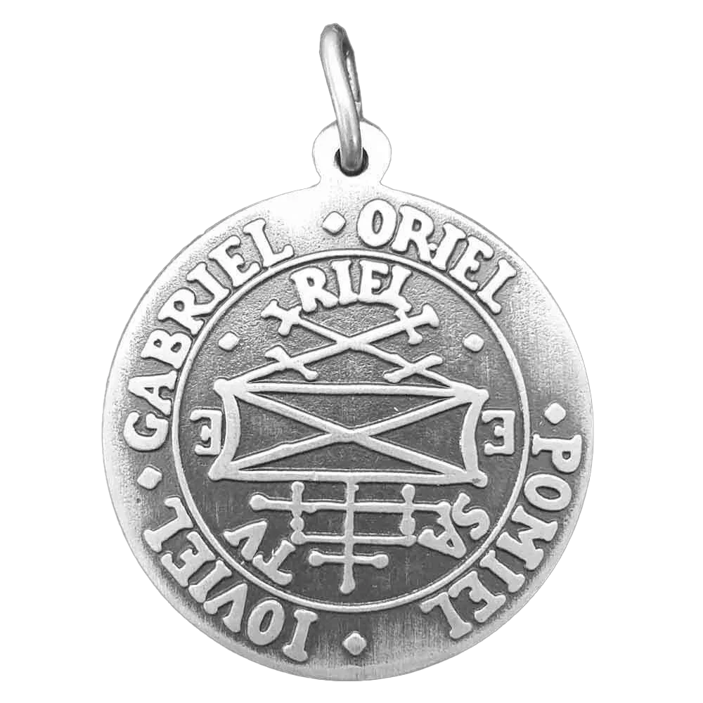 Amulett der vier Erzengel Silber Anhänger Schmuck Gabriel Oriel Ioviel