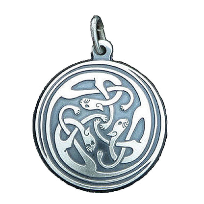 Die Katze Schmuck Anhänger versilbert Keltischer Knoten 25mm