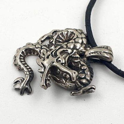 Drache Schmuck Anhänger 925er Silber - Drachen - 30x32mm